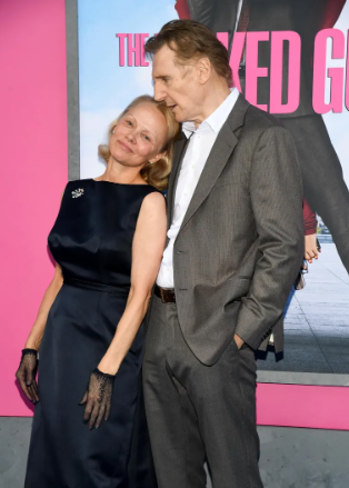 Pamela Anderson and Liam Neeson at “The Naked Gun” New York Premiere on July 28, 2025 in New York City. | Source: Getty Images


