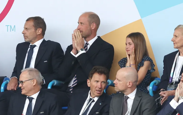 Prince William, Prince Of Wales and Princess Charlotte of Wales watch the UEFA Women’s EURO 2025 Final match between England and Spain at St. Jakob-Park, Switzerland on July 27, 2025 | Source: Getty Images
